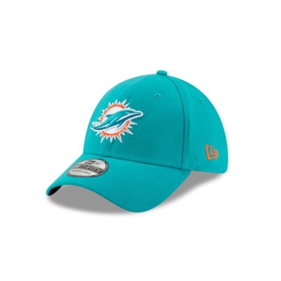 Blue Miami Dolphins Hat - New Era NFL Team Classic 39THIRTY Stretch Fit Caps USA9726058